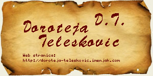 Doroteja Telesković vizit kartica